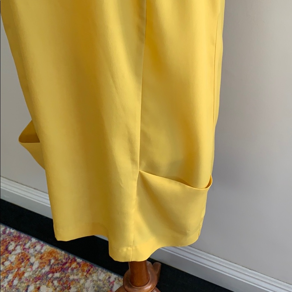 BCBG Yellow Dress with Slouch Pockets - Picture 2 of 4